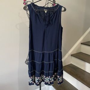 Max Studio Navy blue sleeveless dress medium